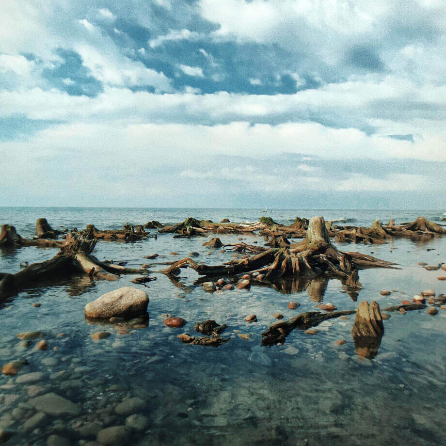 Водная гладь Куршского залива.